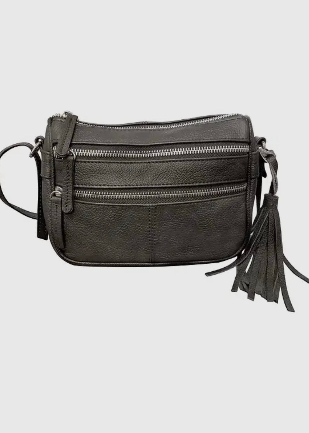 Leather Crossbody Tassel Shoulder Bag