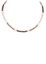 Load image into Gallery viewer, Faceted Bead Pearl Necklace
