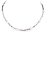 Load image into Gallery viewer, Faceted Bead Pearl Necklace
