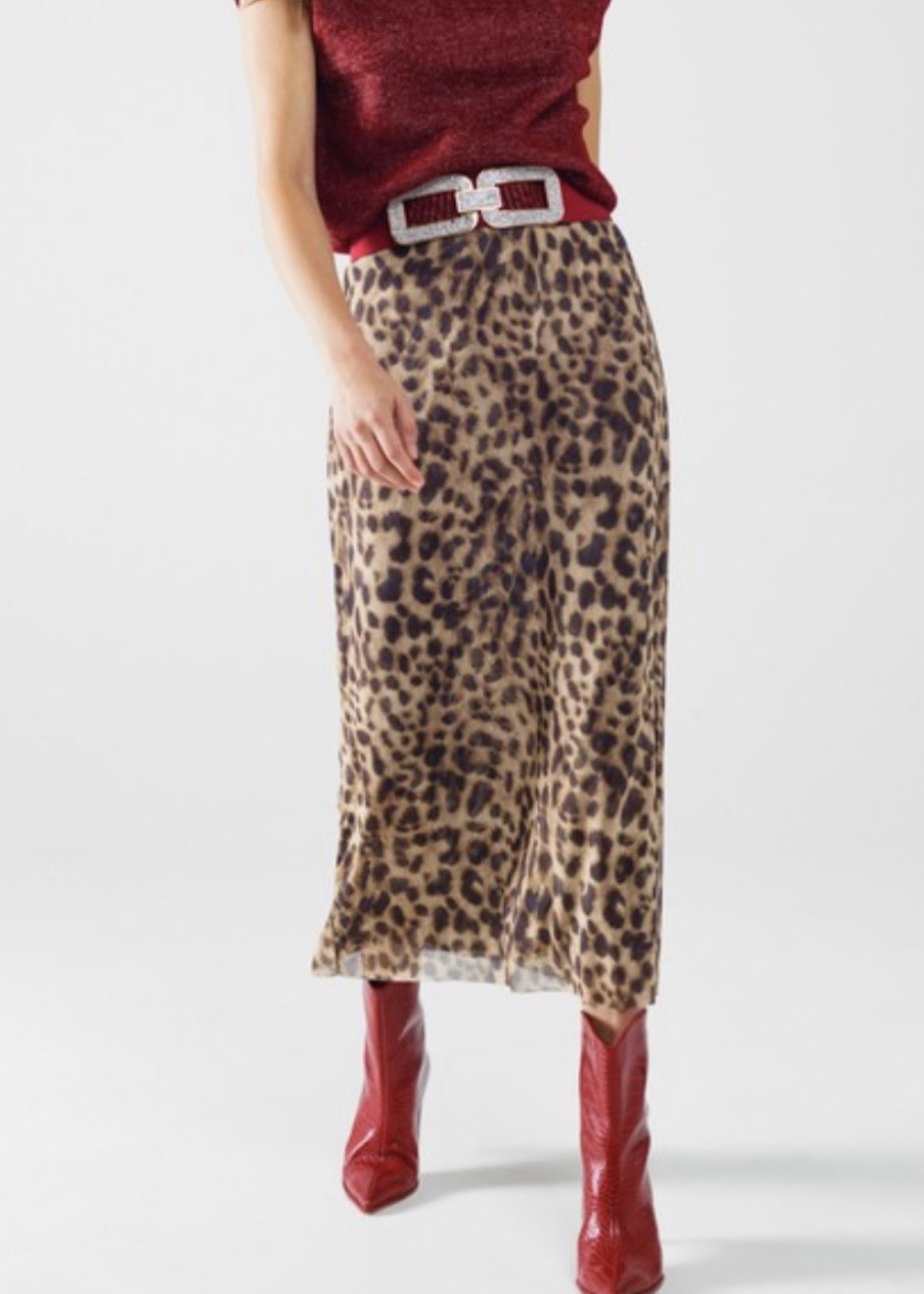 Sheer Leopard Skirt