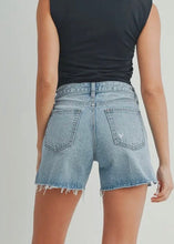 Load image into Gallery viewer, Just Black Medium Wash Side Slit Shorts
