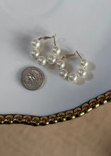 Load image into Gallery viewer, Small Pearl Hoop Earring
