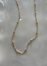 Load image into Gallery viewer, 18K Gold Filled Bar Bead Chain Necklace
