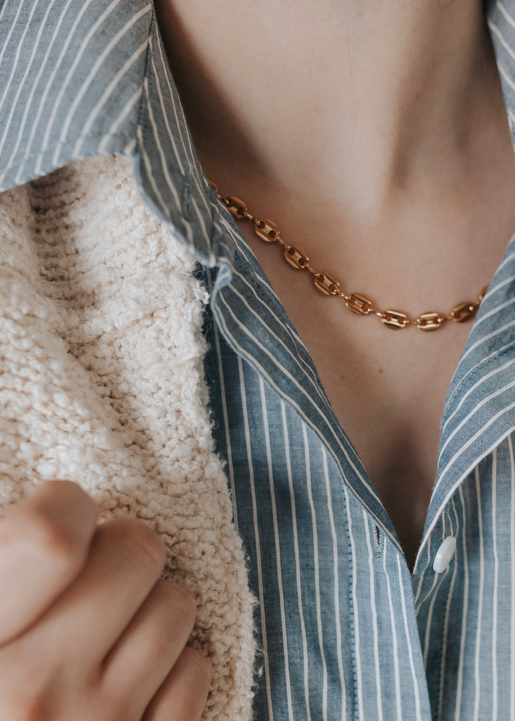 Stainless Steel Pig Nose Chain Necklace