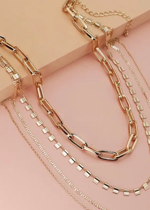 4 Chunky Chain Link Necklace