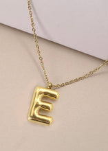 Load image into Gallery viewer, 18K Stainless Steel Bubble Initial Necklace
