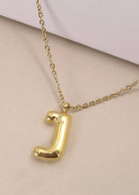 Load image into Gallery viewer, 18K Stainless Steel Bubble Initial Necklace
