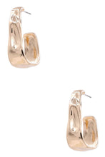 Load image into Gallery viewer, Flat Metal Hoop Earrings
